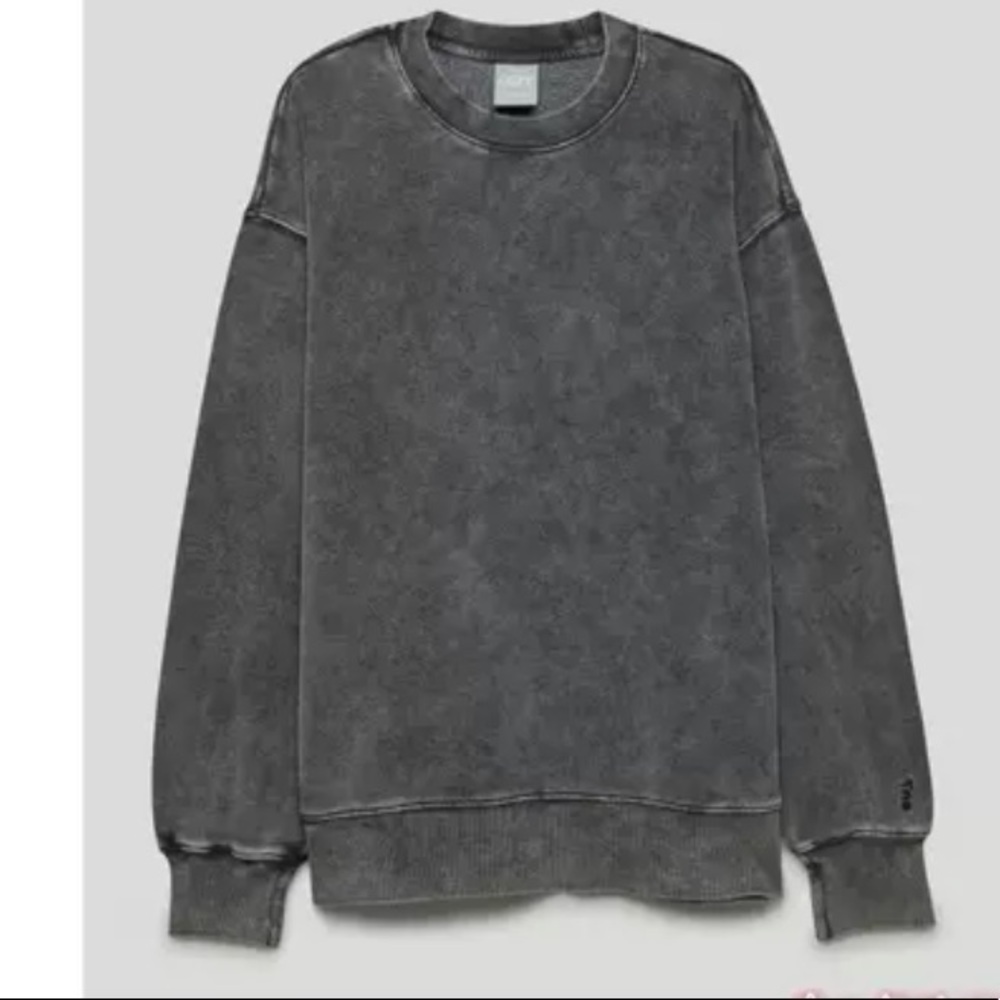 TNA CozyAF Boyfriend Sweatshirt Washed Out Black